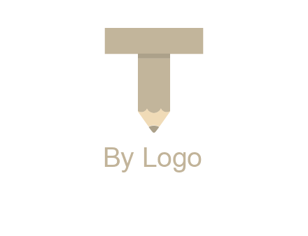letter with pencil shape logo