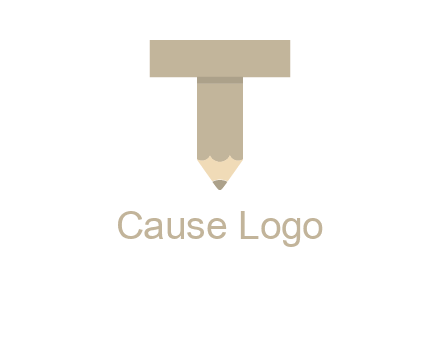 letter with pencil shape logo