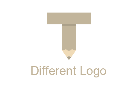 letter with pencil shape logo