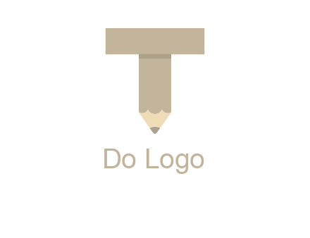 letter with pencil shape logo