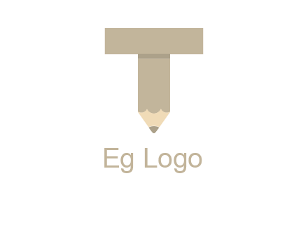 letter with pencil shape logo