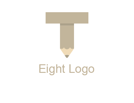 letter with pencil shape logo