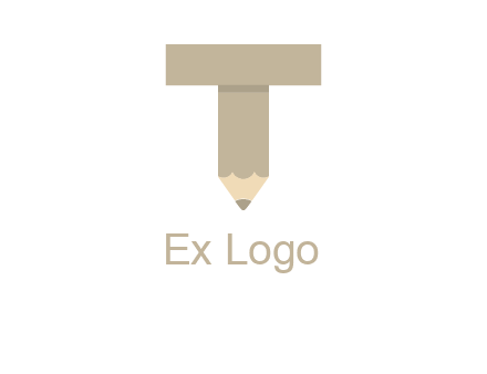 letter with pencil shape logo