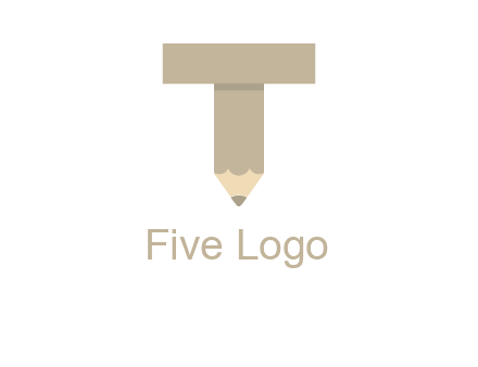 letter with pencil shape logo