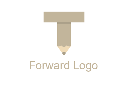 letter with pencil shape logo