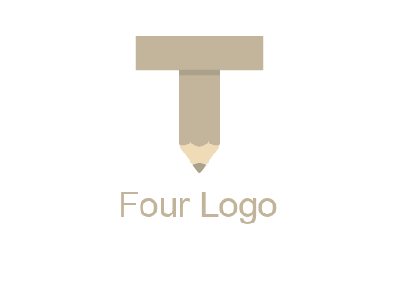 letter with pencil shape logo