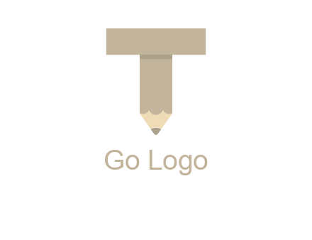 letter with pencil shape logo
