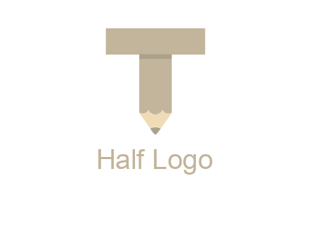 letter with pencil shape logo