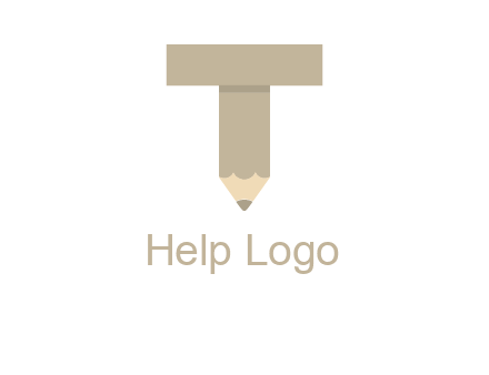 letter with pencil shape logo