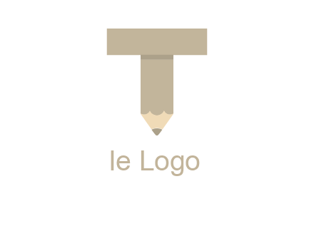 letter with pencil shape logo