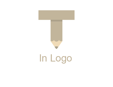 letter with pencil shape logo