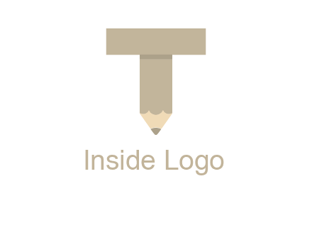 letter with pencil shape logo