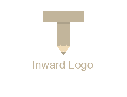 letter with pencil shape logo