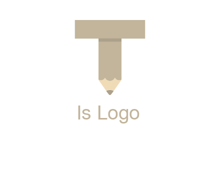 letter with pencil shape logo
