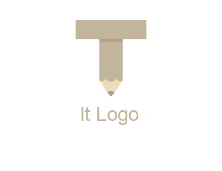 letter with pencil shape logo