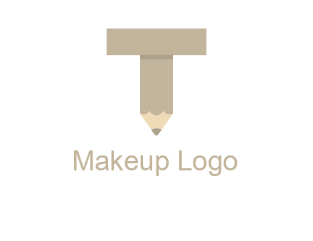letter with pencil shape logo