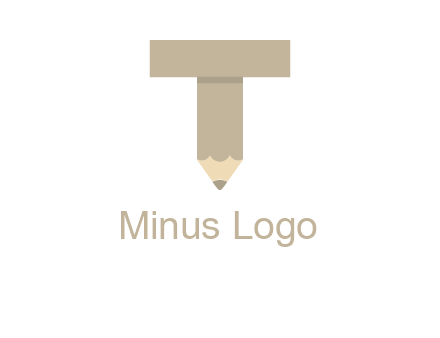letter with pencil shape logo