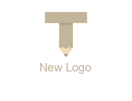 letter with pencil shape logo