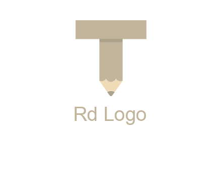 letter with pencil shape logo