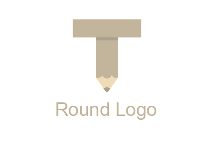 letter with pencil shape logo