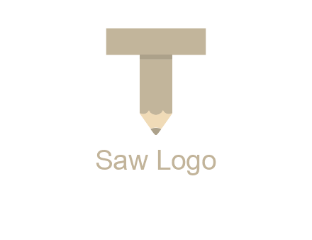 letter with pencil shape logo