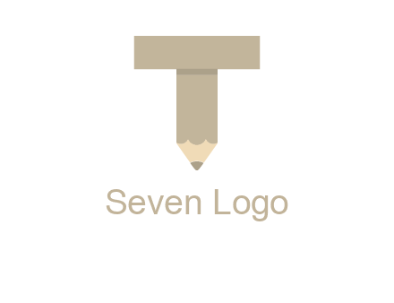 letter with pencil shape logo