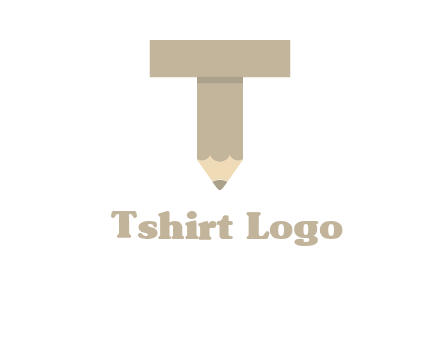 letter with pencil shape logo