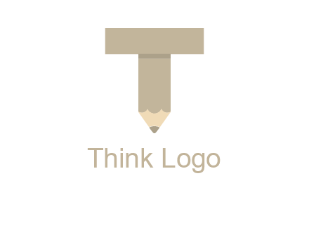 letter with pencil shape logo