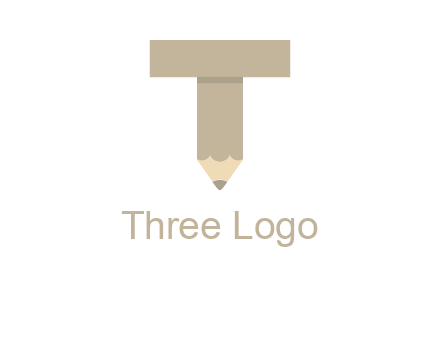 letter with pencil shape logo