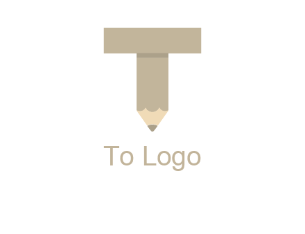letter with pencil shape logo