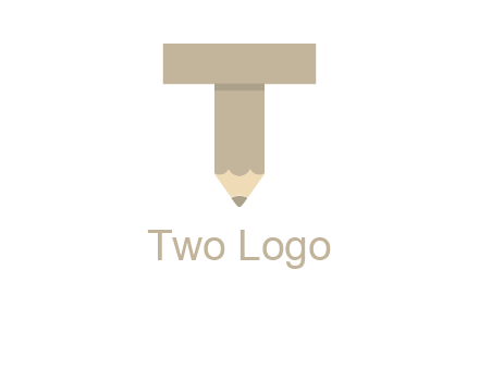 letter with pencil shape logo
