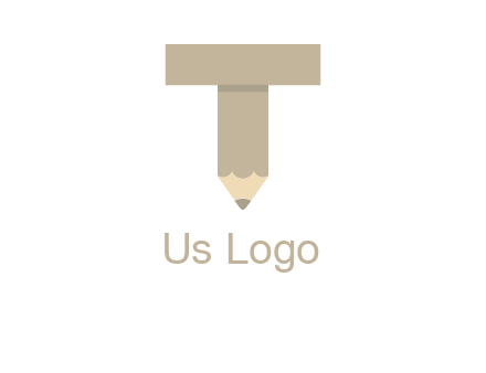letter with pencil shape logo