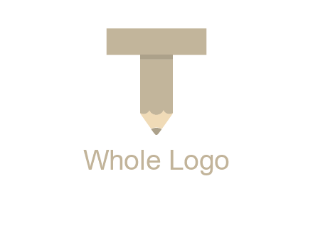 letter with pencil shape logo