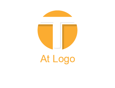 letter t inside the circle logo