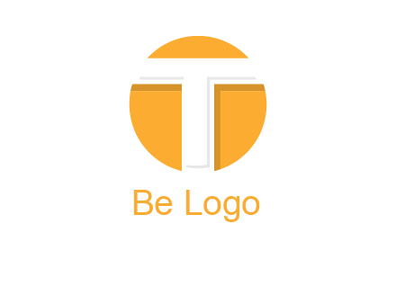 letter t inside the circle logo