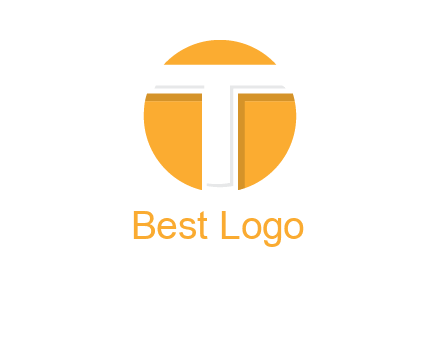 letter t inside the circle logo