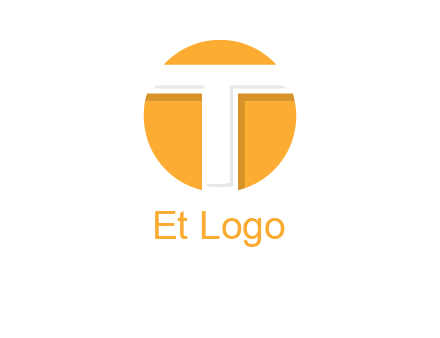 letter t inside the circle logo