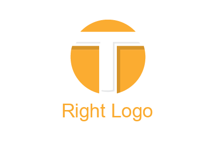 letter t inside the circle logo