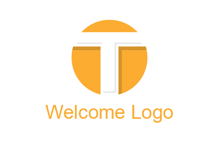 letter t inside the circle logo