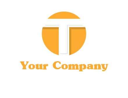 letter t inside the circle logo