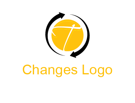 letter t inside the circle around arrows logo