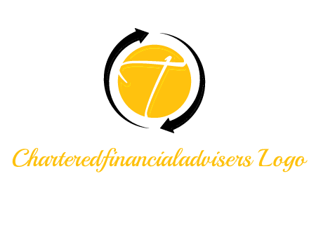 letter t inside the circle around arrows logo