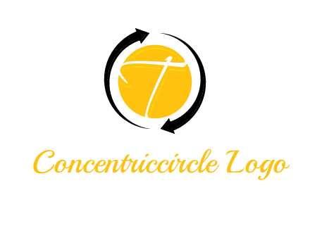 letter t inside the circle around arrows logo