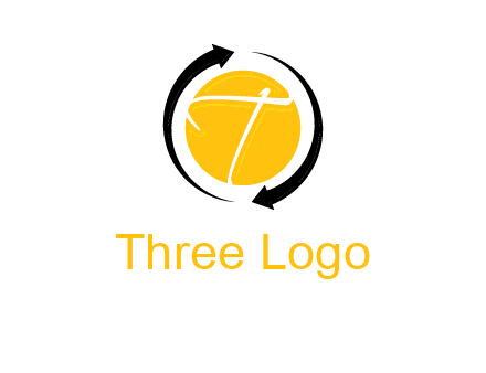 letter t inside the circle around arrows logo