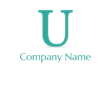 letter u with sewing logo