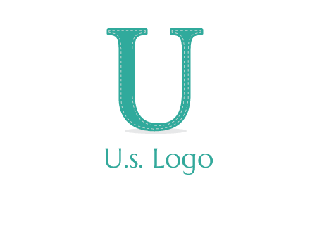 letter u with sewing logo