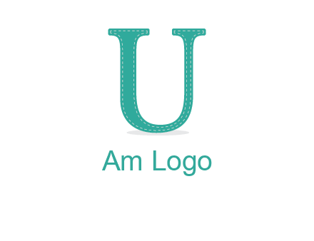 letter u with sewing logo