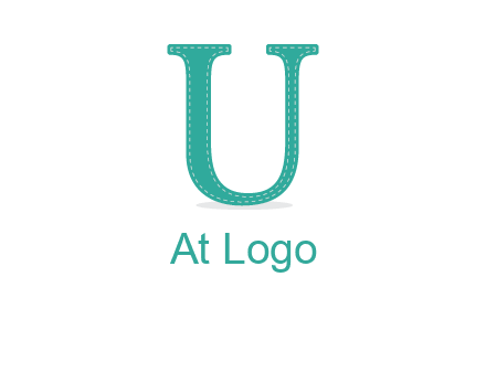 letter u with sewing logo