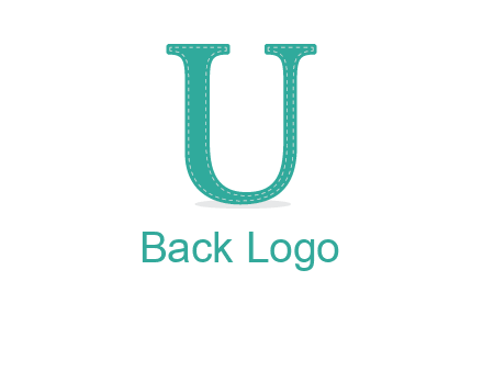 letter u with sewing logo