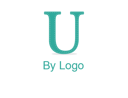 letter u with sewing logo